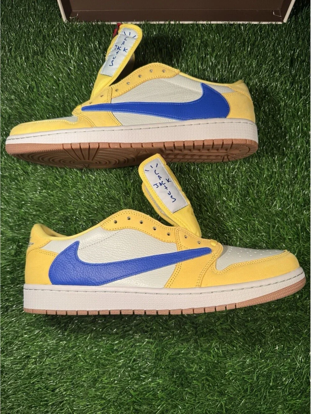 Travis Scott Jordan 1 Low Canary Yellow Size 15.5W 14m Brand New DZ4137 700